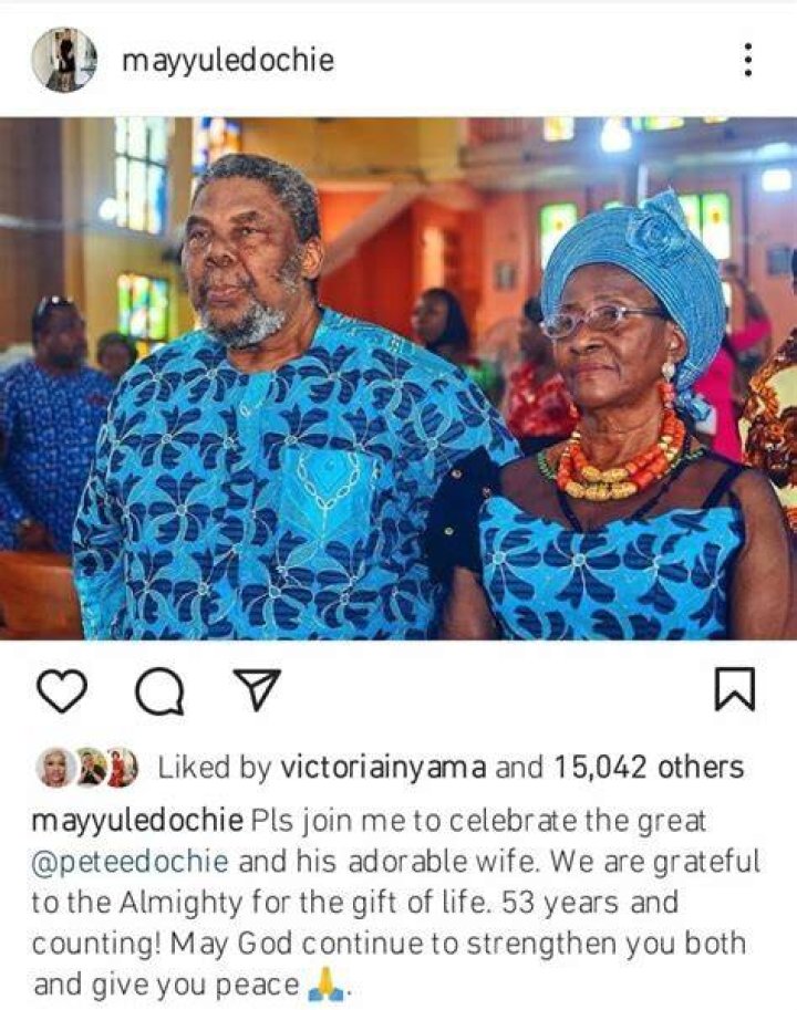 
May Edochie Receives Knock Over Her Anniversary Message To Pete Edochie And Wife 