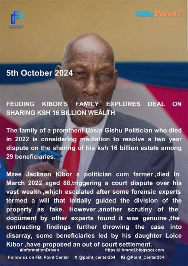 
What Happened To Politician Mzee Kibor & How Did Mzee Jackson Kibor Passed Away? 